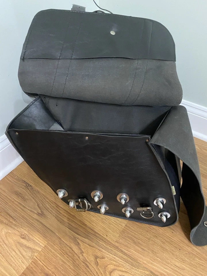 Alforjas dobles vintage Willie And Max para motocicleta - Hechas en EE. UU. Foto 3 de 4