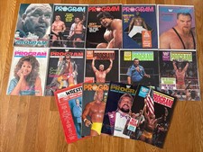 Official WWF & WWE Live Event Programs 10 Magazine Lot Bagged & Boarded + Bonus