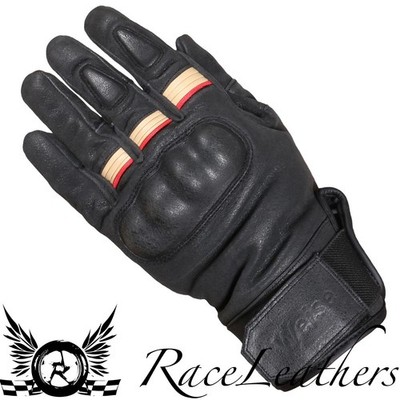WEISE DETROIT RETRO SCHWARZ VOLLNARBENLEDER MOTORRAD MOTORRAD BIKE HANDSCHUHE