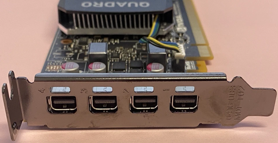 Nvidia Quadro P1000 4GB GDDR5 PCIe Graphics Card Low Profile 4 Mini DP Ports - Image 4 of 4