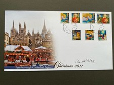 GB 2011 CHRISTMAS STAMPS BUCKINGHAM FDC SIGNED RT. REVD. DONALD ALLISTER BISHOP