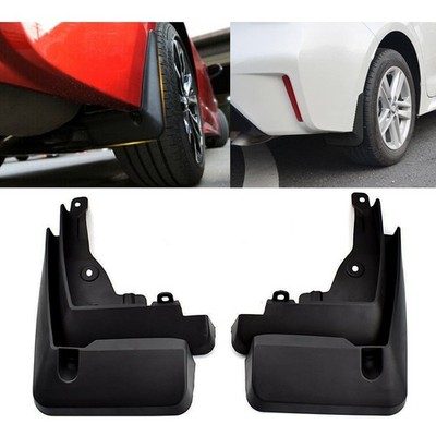4x Black Front Rear Splash Mud Guard Flap For 2020 2021 Toyota Corolla 4dr sedan