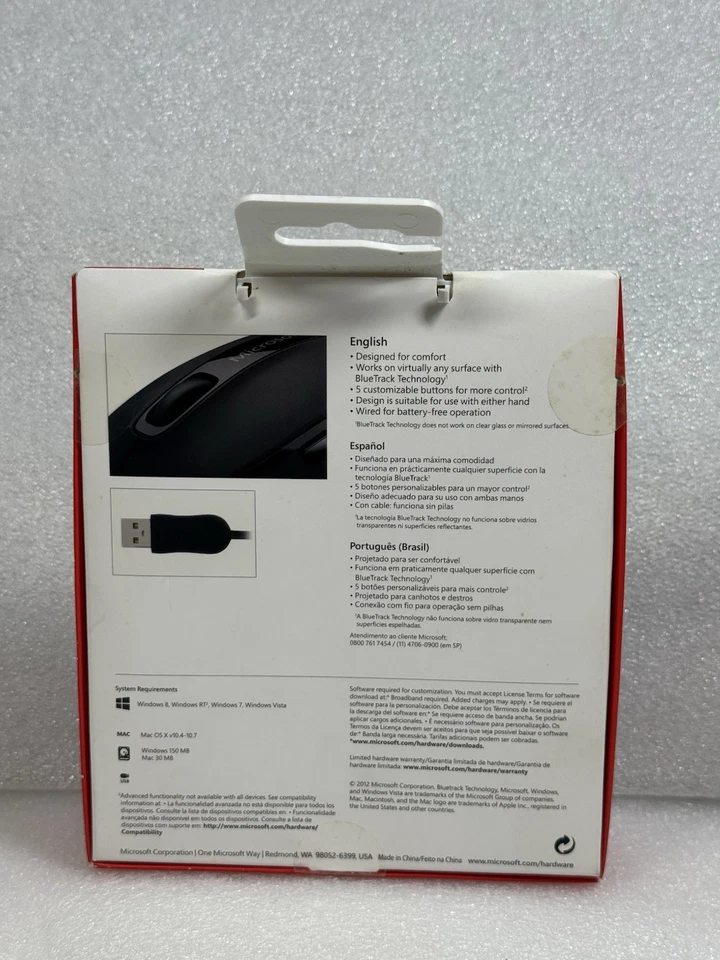 Microsoft Comfort USB Mouse 4500 Model 1422 Wired PC Mac - New in Box NIB - Image 2 of 4