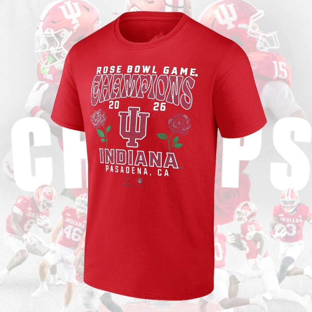 Indiana Hoosiers Football Playoff 2026 Rose Bowl Champions T-Shirt