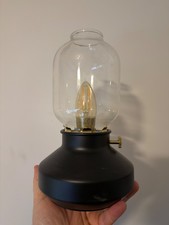 Ikea Tarnaby Dimmable Desk Table Lamp Glass Shade, matt black. Industrial 