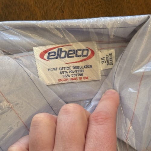 Two (2) VTG Flying Postal Service US Mail Button Shirt Short Sleeve Size 34 - Picture 3 of 5