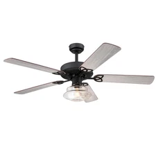 Westinghouse 7304800 Scholar 52" 5 Blade LED Indoor Ceiling Fan - Black