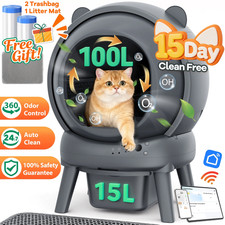 Automatic Self Cleaning Cat Litter Box App Control Odor Control Large Multi Cat