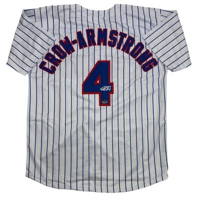 【箱付】Pete Crow-Armstrong 直筆サイン入りユニフォーム Facsimile Autographed Pete Crow-Armstrong Chicago Pinstripe
