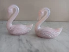 Pr Fenton  Pink Opal .  Iridescent Swans