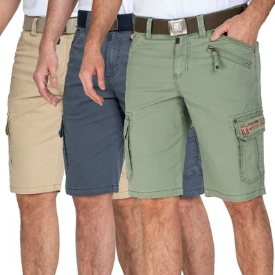 Timezone Herren Cargo Shorts Bermuda Cargoshorts kurze Hose mit Gürtel RykerTZ - Bild 1 von 4