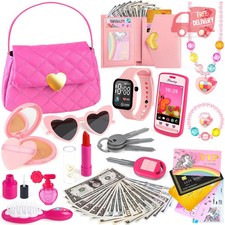 Kids Play Purse for Little Girls Toddlers, Toy Purse with Accessories, Wallet...