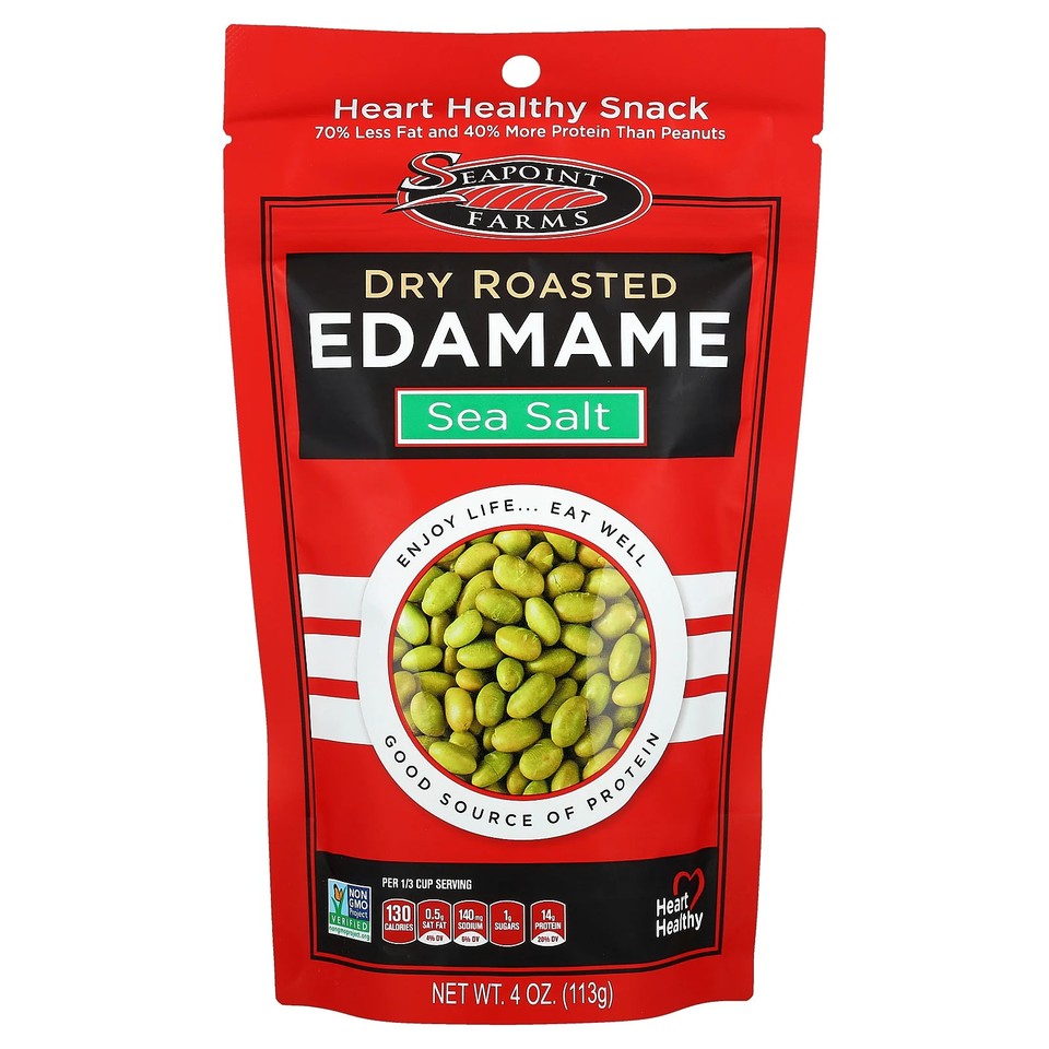 Dry Roasted Edamame, Sea Salt, 4 oz (113 g)