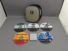 Nintendo GameCube 12 Game Disc Holder Carrying Case W/ 5 Games And Memory Card