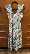NWT Hill House Ellie Nap Dress Light Blue Metallic Small