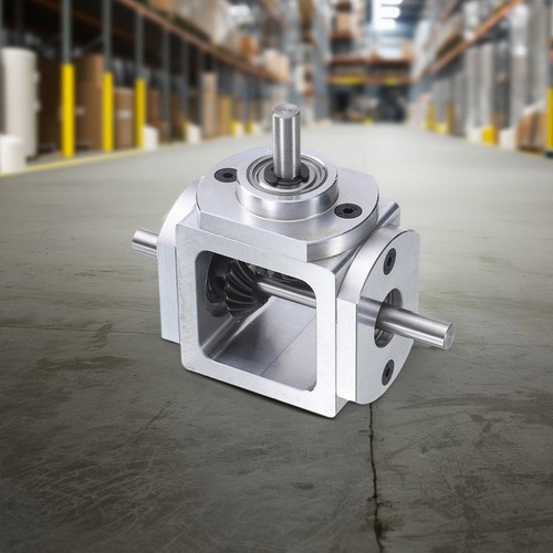 90 Degree Right Angle Bevel Gearbox 1:1 Forward Double Output Shaft 1M 20 Teetqb