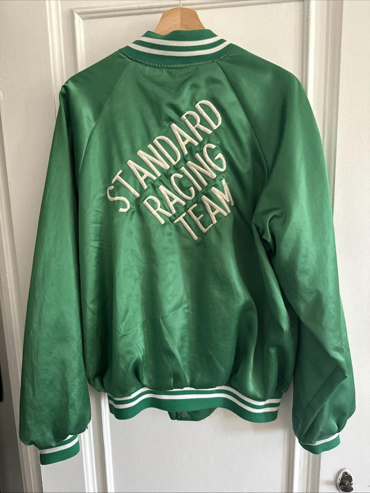 Vintage rare Kelly Green Standard Racing Team Jacket -Large - Image 3 of 4