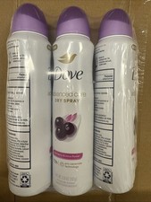 3 Dove Advanced Care Antiperspirant Dry Spray 3.8 oz Acai Berry Lotus