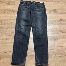 Moussy Vintage Jeans Velma Skinny Distressed in Black Size 26 Japanese Denim
