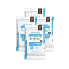 Simpleaf Flushable Wet Wipes, Unscented Aloe, 4 Pack, Hypoallergenic  Gentle
