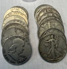 Lot of 20 $10 Face Mixed Date Franklin & Walking  Half Dollars- 90% Silver  -JR