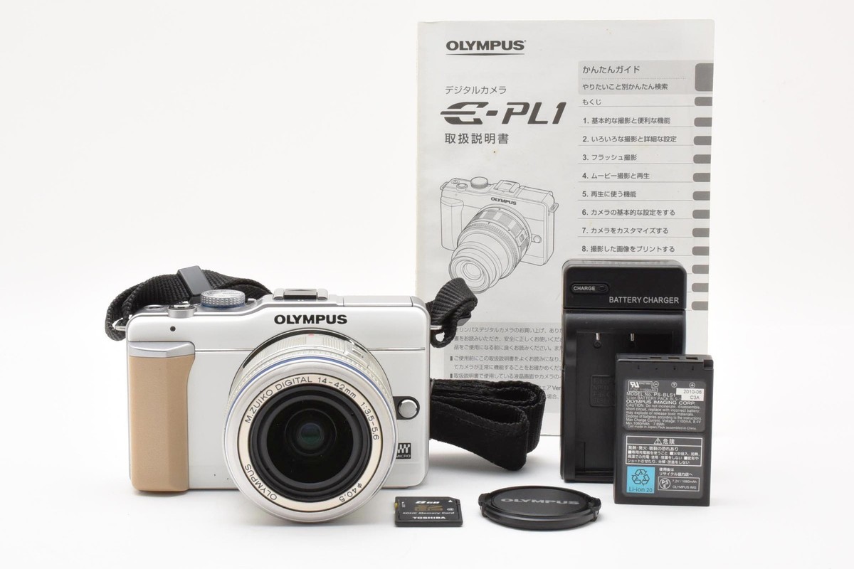 OLYMPUS E−PL1 E-PL1 WHITE Olympus PEN E-PL1 12.3MP 14-42mm Lens White 