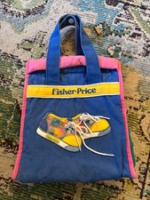 fisher price vintage lunch box with shoes  shoelaces