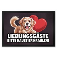 LieblingsgäSte Bitte Haustier Kraulen! FußMatte XXL In 50X75 Cm FröHlicher Hund