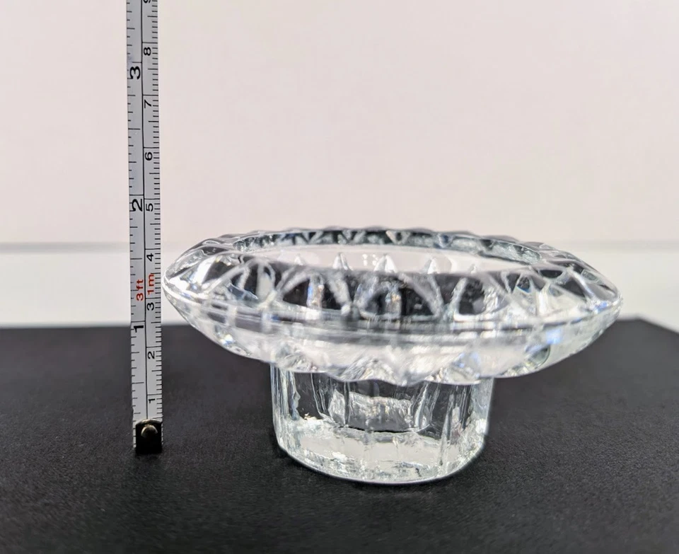 Set of 6 Vintage Crystal Clear Glass Candle Holders for Taper/Votive/Tealight - Image 4 of 4