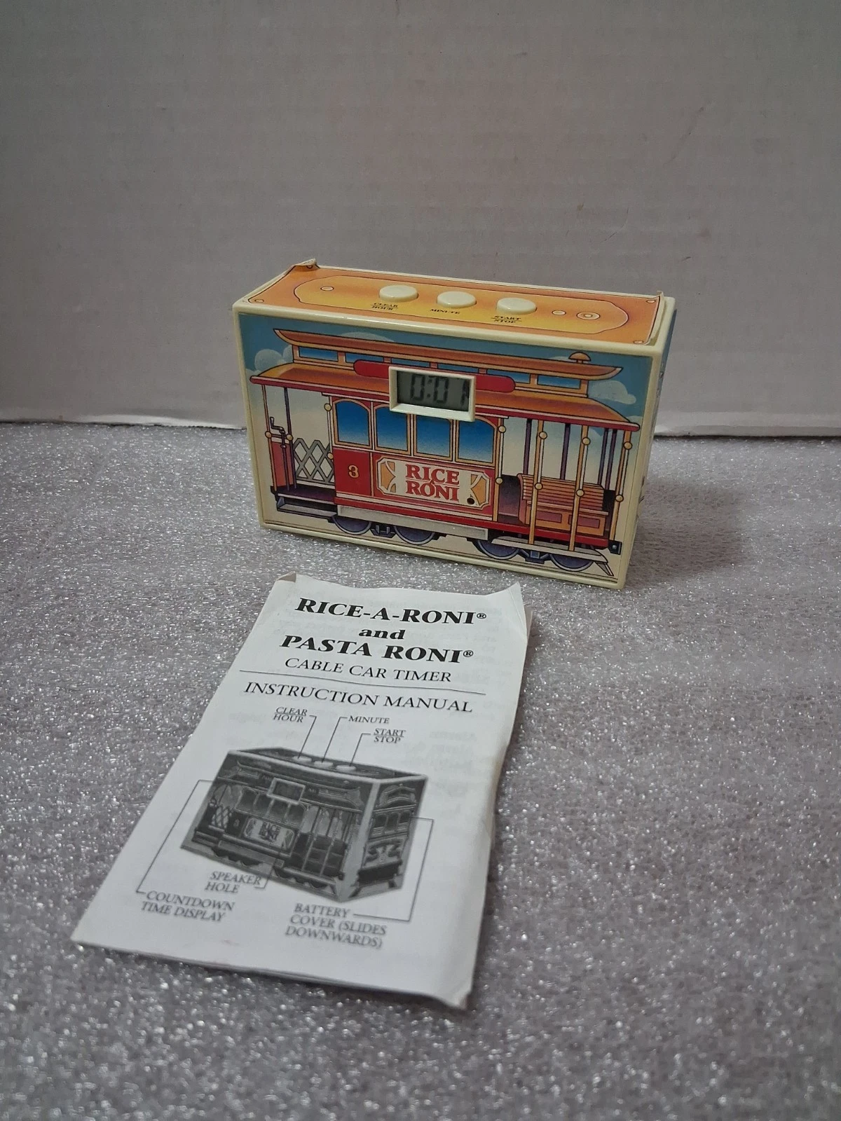 Rice-A-Roni Digital Timer Cable Car Countdown Start/Stop & Instruction Manual