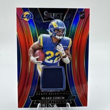 2024 Panini Select - Draft Selection Memorabilia Blake Corum Red Blue Prizm RC