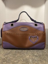 Pet Flys Purple Faux Leather Airline Pet Carrier 16 x 10 x 7.5 Dog Or Cat