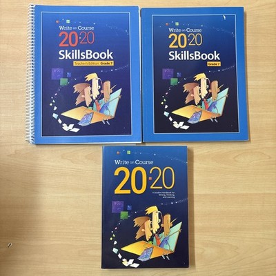 Lot 3 Write on Course 20-20 Grade 7 Textbook Skillsbook Teacher s Edition Set VG