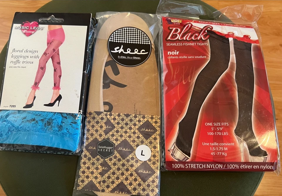 Lote de 3 Calcetines Mujer Música Piernas Encaje Floral, Sheec No Show - Halloween Foto 3 de 4