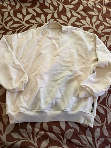 Daily Drills Oversized Crewneck Sweatshirt Size XS/S Tan Cotton Beige Streetwear