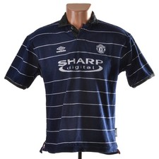 MANCHESTER UNITED 1999 2000 AWAY FOOTBALL SHIRT JERSEY UMBRO SIZE L BOYS