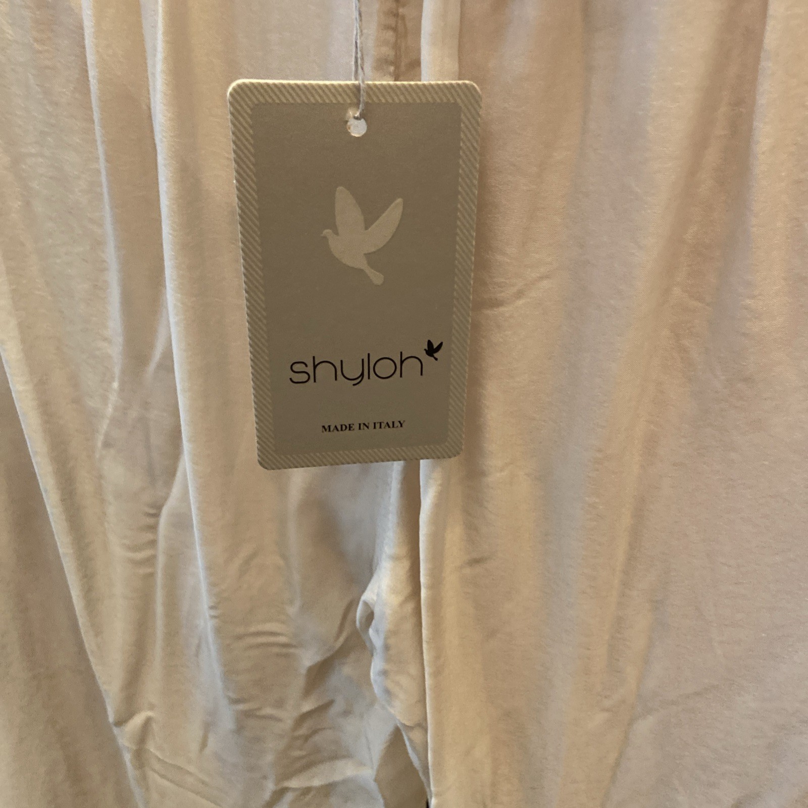 ALTRA Pantalone donna Shyloh seta Made In Italy Palazzo beige taglia L XL foderato nuovo altro