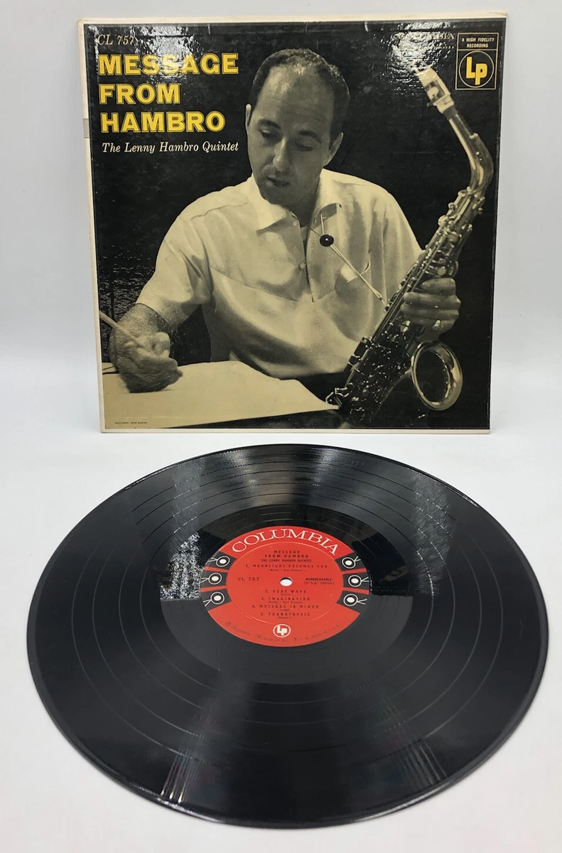 Lenny Hambro Quintet-Message From Hambro-Columbia 757-MONO 6-EYE LP