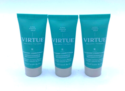 Lot/3 Virtue Alpha Keratin Recovery Conditioner ~ 15 ml / 0.5 oz x 3
