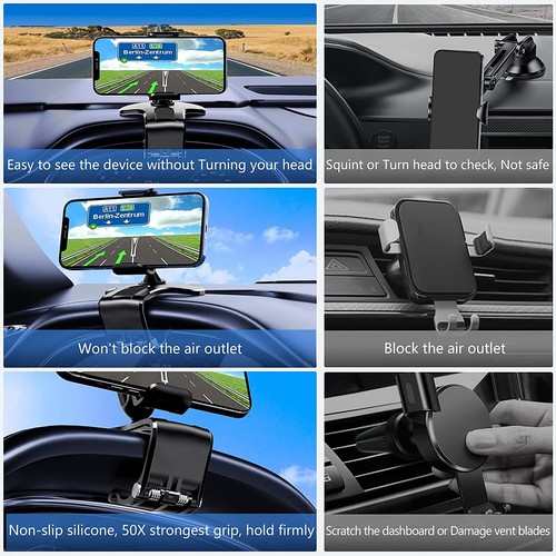 Handyhalterung Auto Armaturenbrett Universal KFZ Handy Smartphone Navi Halter - Bild 6 von 12