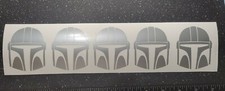 Set of 5 The Mandalorian Vinyl Decal - 2.5" H - Star Wars, Baby Yoda, boba fett