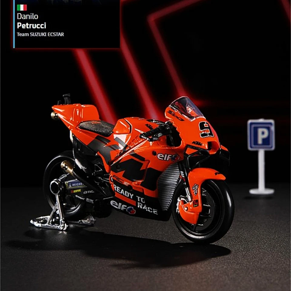 Maisto 1/18 2021 KTM RC16 Tech3 #9 Modelo de motocicleta MOTOGP Diecast Bicicleta Caja de juguetes Foto 2 de 4