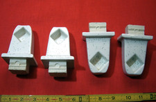 2 pairs  White speckled Ceramic Towel Bar Brackets with 24" poles by Fairfacts Co