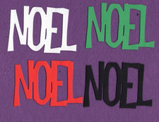 NOEL  4 Christmas die cuts scrapbook cards