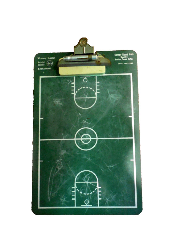Korney Board  Basketball Coach's In Game Clipboard  18" x 12" W/ Chalk & Eraser