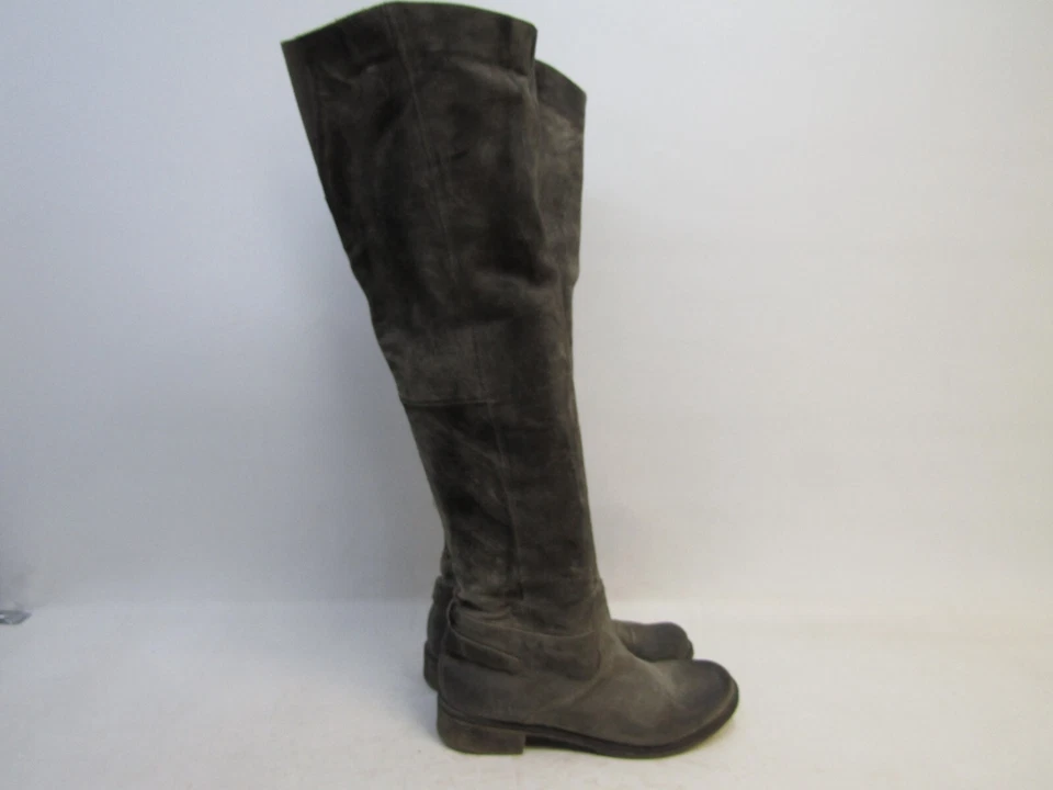 Botas hasta la rodilla Boutique 9 para mujer talla 10 gris oscuro envejecido gamuza caña 22" Foto 3 de 4