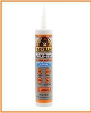 Gorilla Clear 100 Silicone Sealant Caulk, All Purpose, 10 oz Cartridge, Clear 