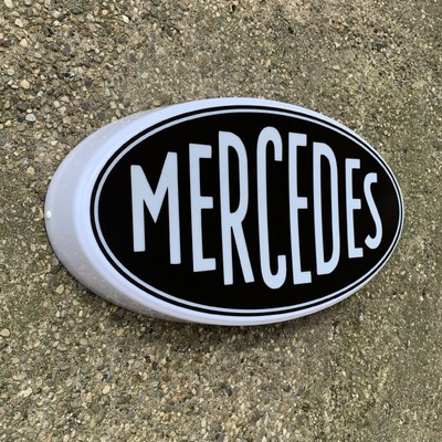 MERCEDES LOGO 1902 LED LIGHT UP GARAGE SIGN VINTAGE PETROL ...