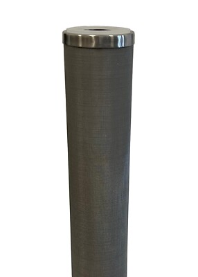Hydro-Genics  Stainless Steel Cleanable Filter, 20'' length, 2.5''OD, 10 micron