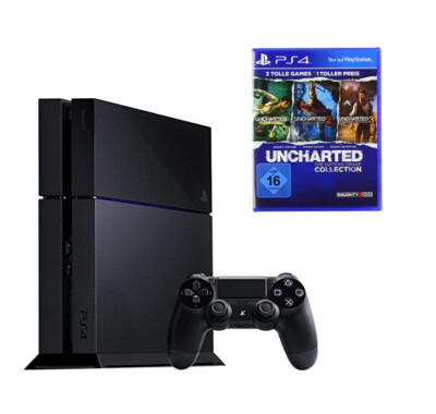 PS4 - Konsole 500GB #schwarz + Nathan Drake Collection + Original Pad A-Chassis